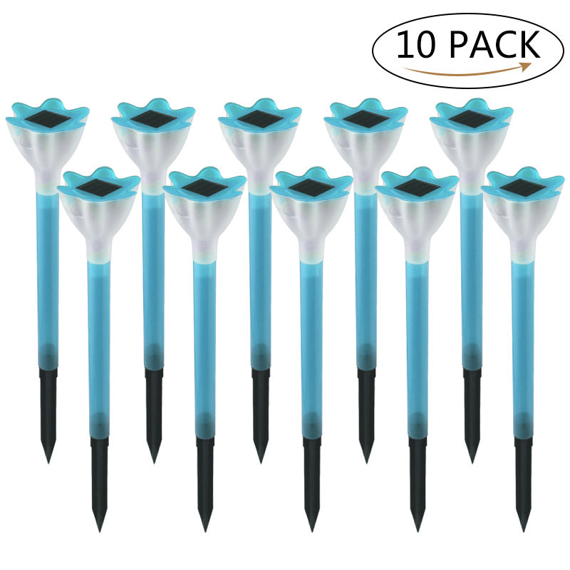 Luz Solar LED Decorativa em Forma de Flor para Jardim