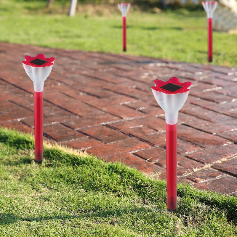 Luz Solar LED Decorativa em Forma de Flor para Jardim