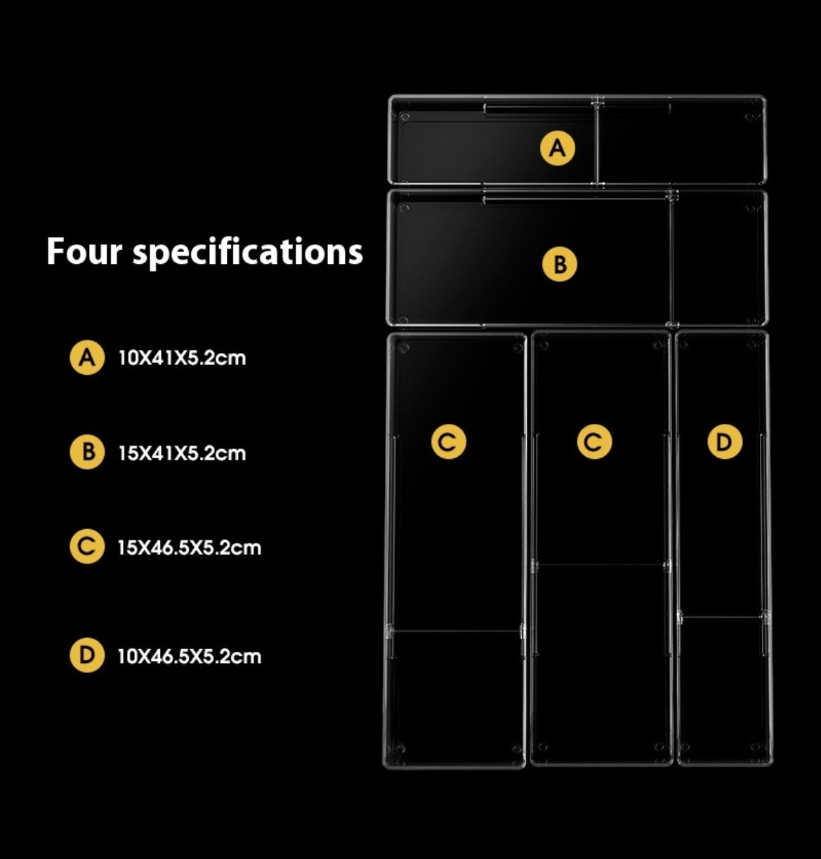 Organizador Extensível de Talheres para Gavetas – Ajustável 27–51 cm