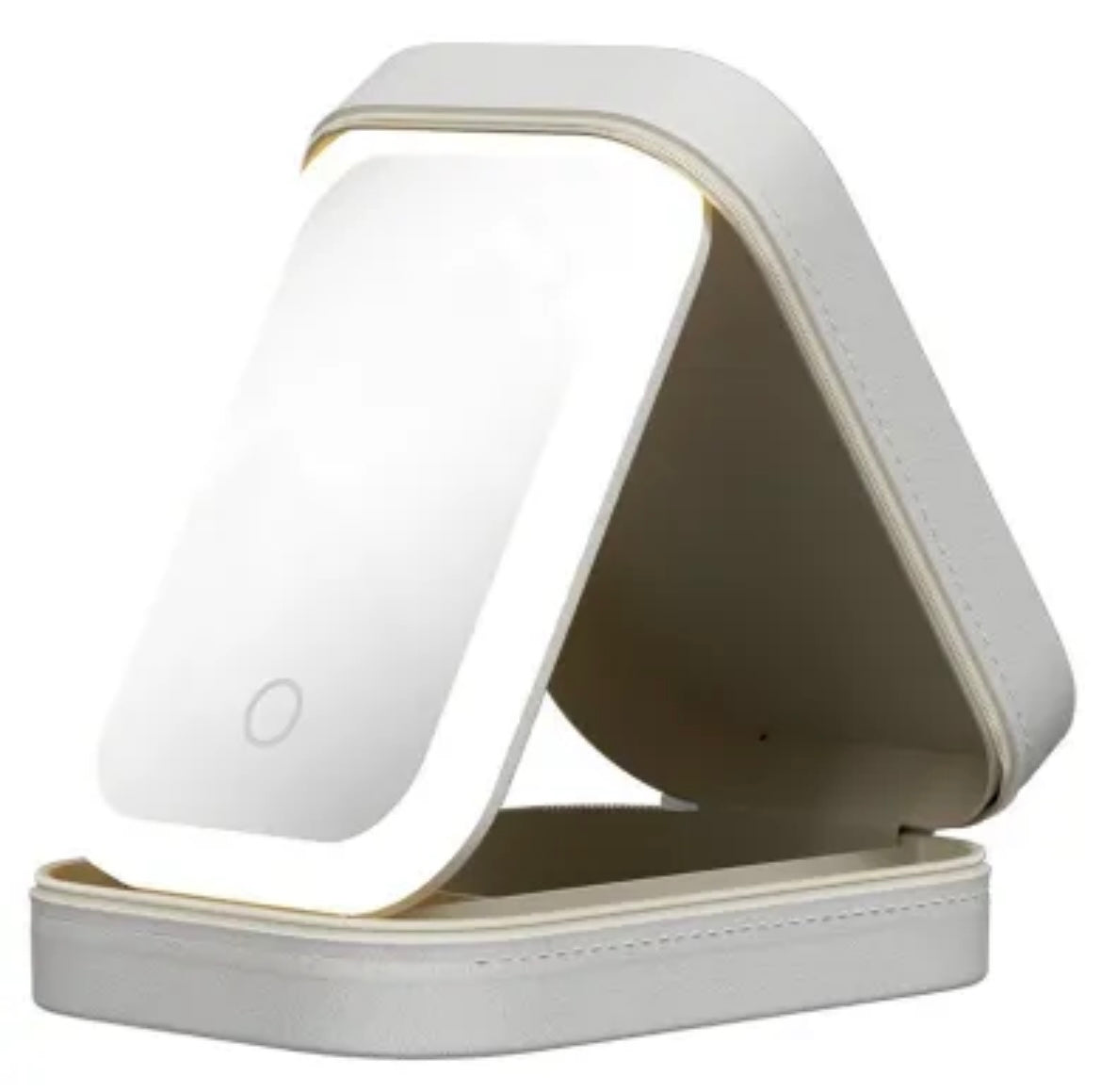 Caixa de Maquilhagem com Espelho LED Touch – Portátil e Elegante